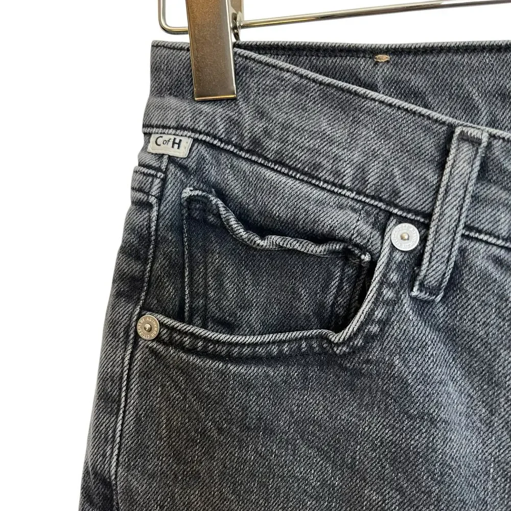 Citizens of Humanity Charlotte High Rise Straight Whisper Wash Charcoal Gray 27
